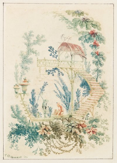 Ornamental Design from Nouvelle Suite de Cahiers Arabesques Chinois a l